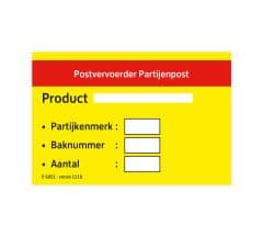 Baklabel Postvervoerder 100 st
