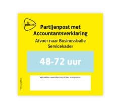 Bakkenkarkaart: Partijenpost Accountverklaring 48-72 uur